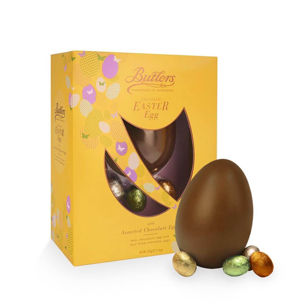 Butlers Milk Chocolate Easter Egg with Assorted Chocolate Eggs 210g